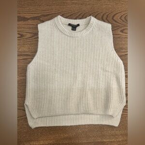 French Connection chunky ivory knit sweater vest